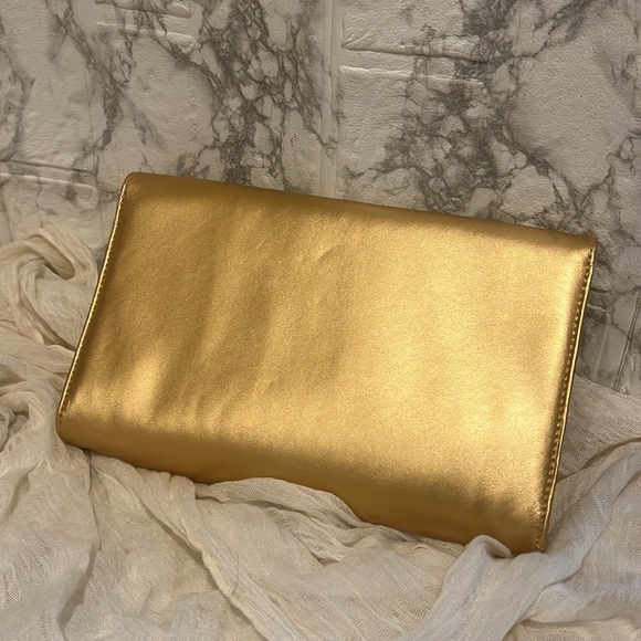 Pandora Gold Leather Large Clutch - Picture 3 of 5